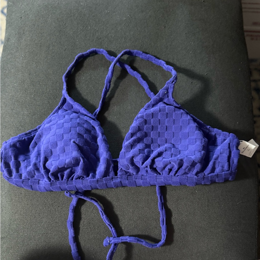 Cupshe Purple Textured Bralette with Crisscross Straps